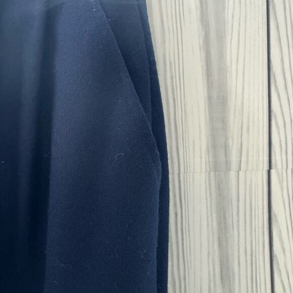 Vintage Wool Navy Evan Pickne Pencil Skirt Back Slit Pockets Classic USA Size 4 - Picture 2 of 6